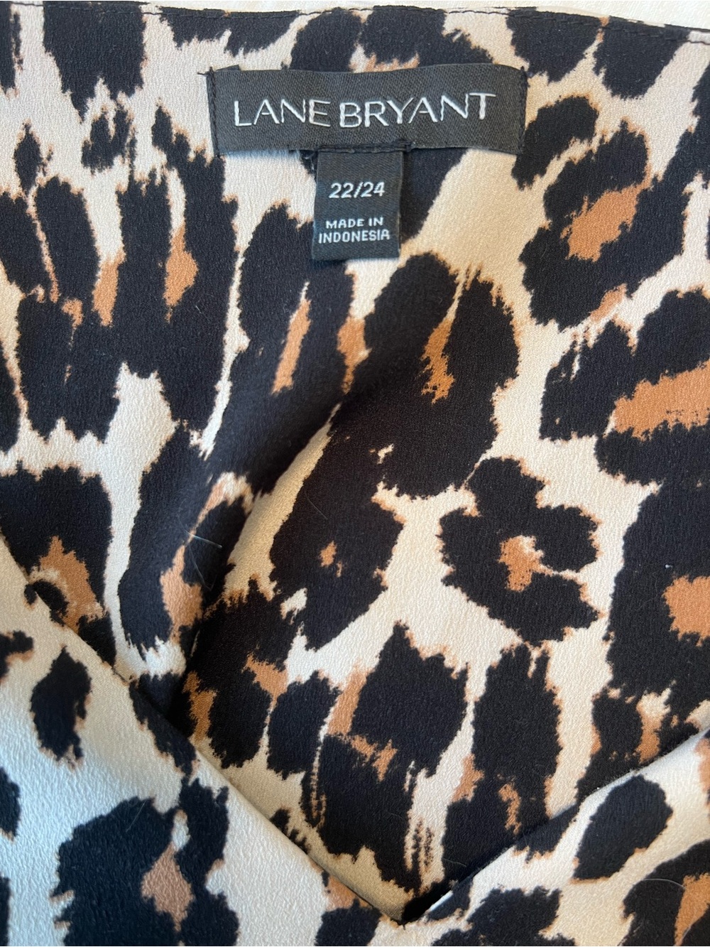 Lane Bryant Beige, Black & Brown Leopard Print Tunic Size 22/24 - Picture 4 of 8